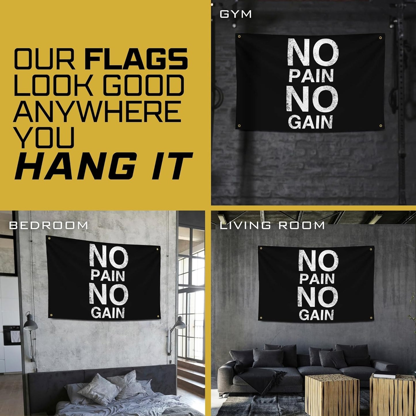 No Pain No Gain Flag