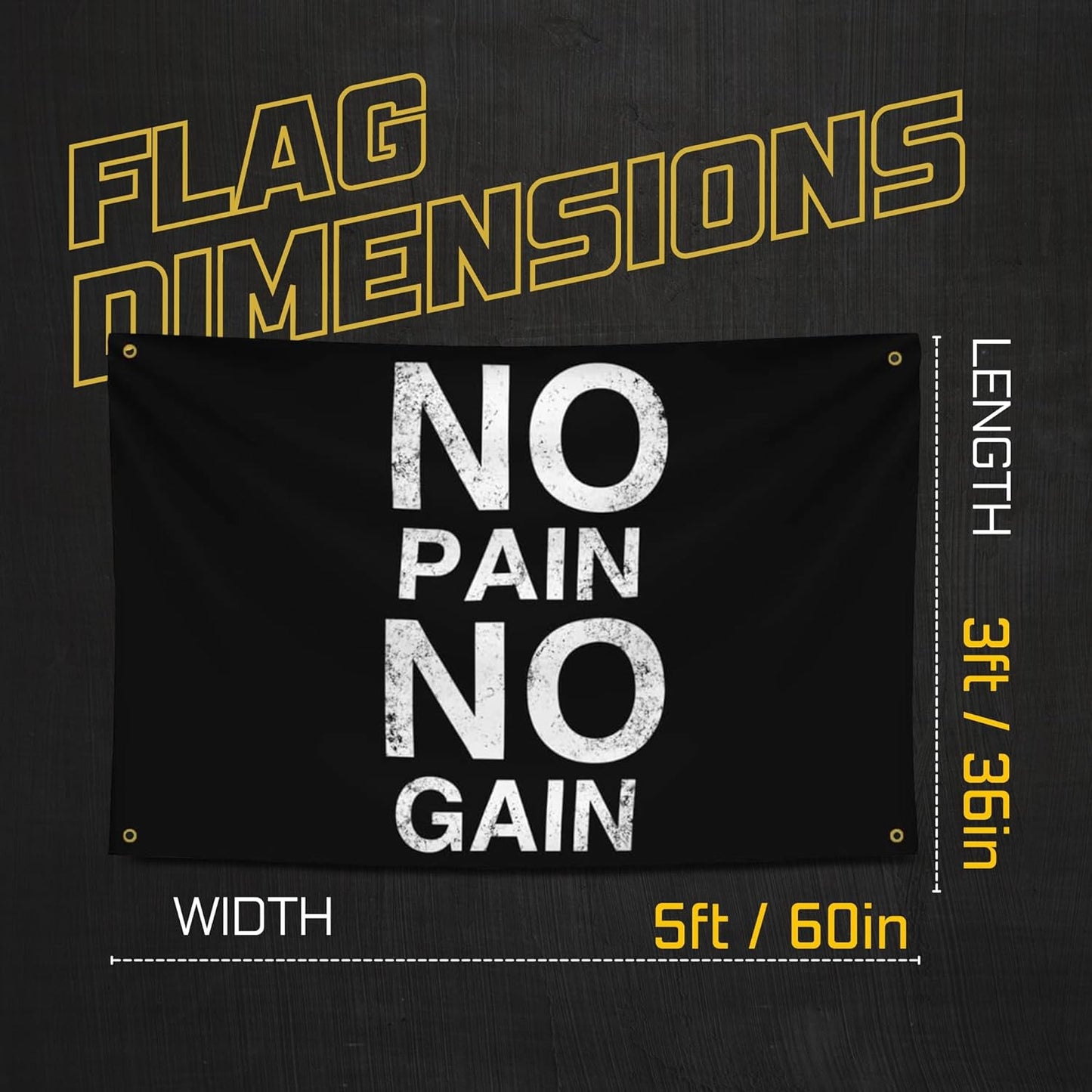 No Pain No Gain Flag