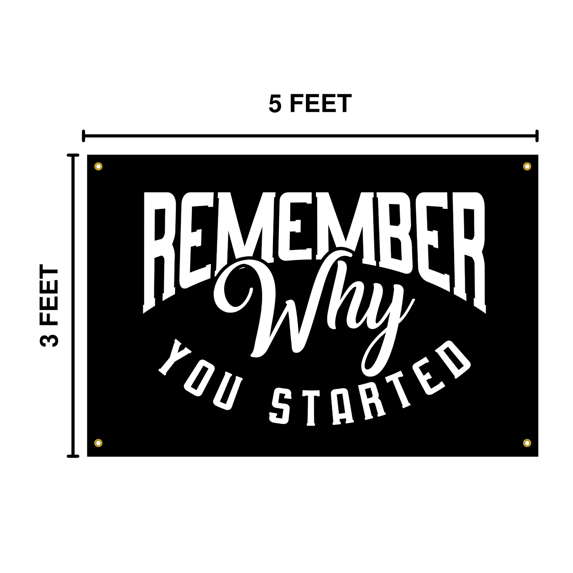 Inspiring workout banner - Remember Why You Started - Rediscover your initial motivation